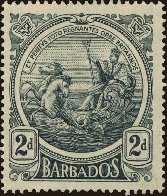 Front view of Barbados 130 collectors stamp