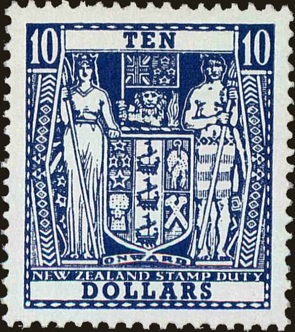 Front view of New Zealand 404Da collectors stamp
