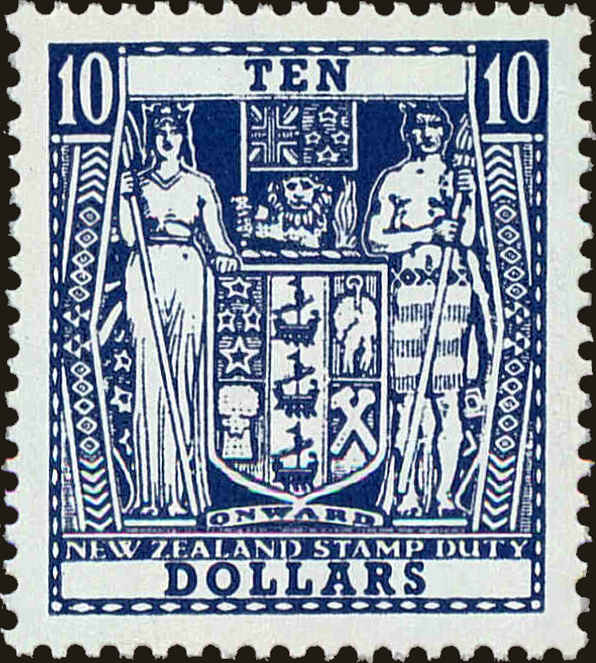 Front view of New Zealand 404Da collectors stamp