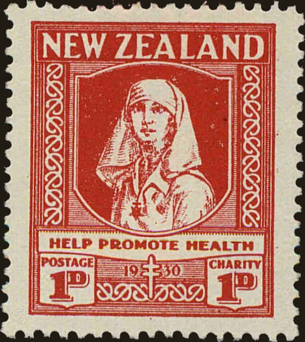 Front view of New Zealand B2 collectors stamp