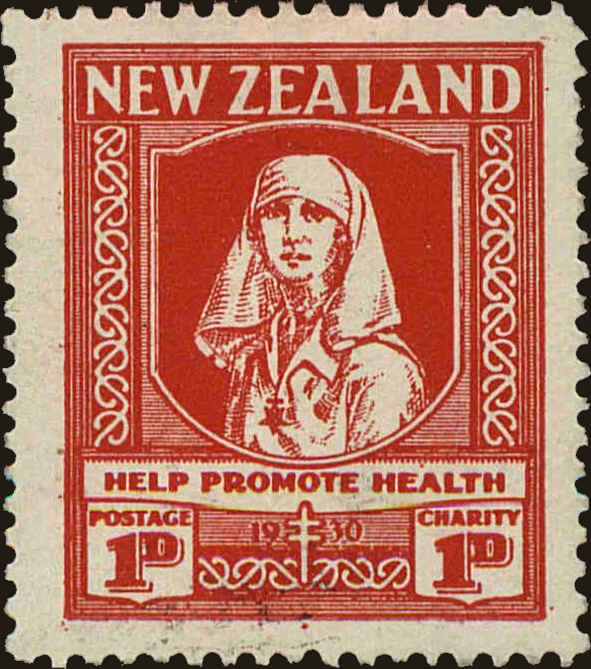 Front view of New Zealand B2 collectors stamp