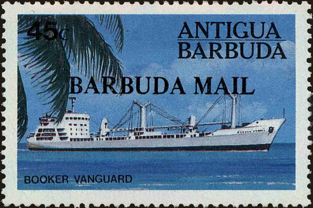 Front view of Barbuda 641 collectors stamp