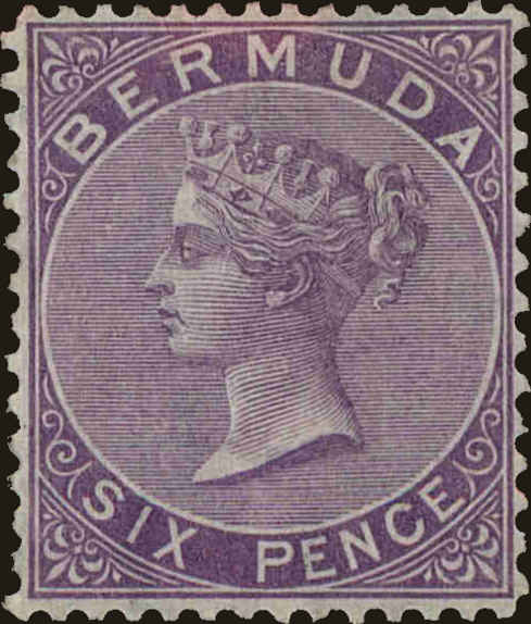 Front view of Bermuda 8 collectors stamp