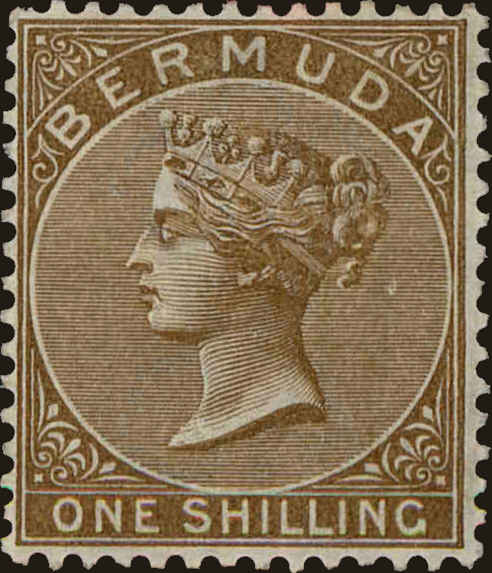 Front view of Bermuda 25 collectors stamp