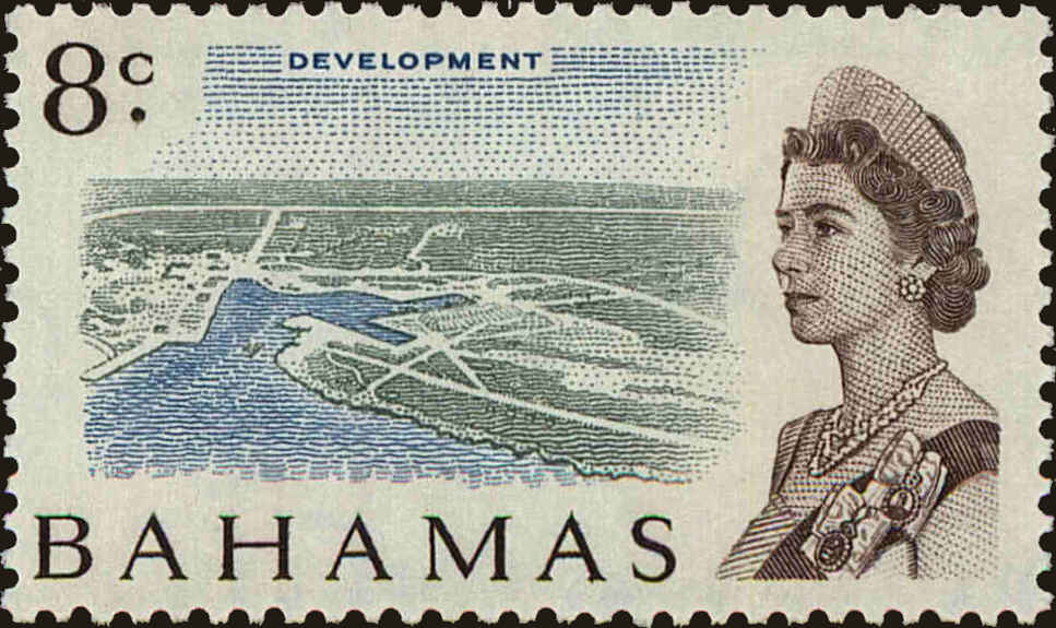 Front view of Bahamas 209 collectors stamp