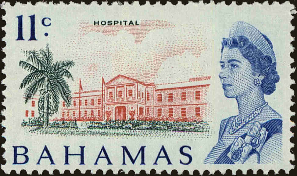 Front view of Bahamas 211 collectors stamp