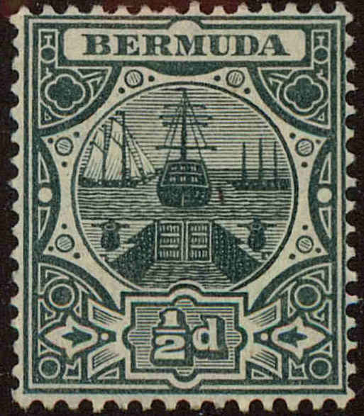 Front view of Bermuda 33 collectors stamp