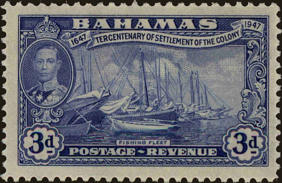 Front view of Bahamas 137 collectors stamp