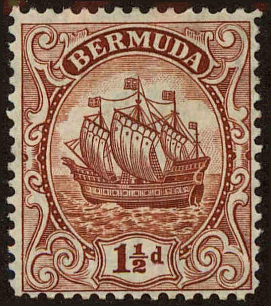 Front view of Bermuda 84 collectors stamp