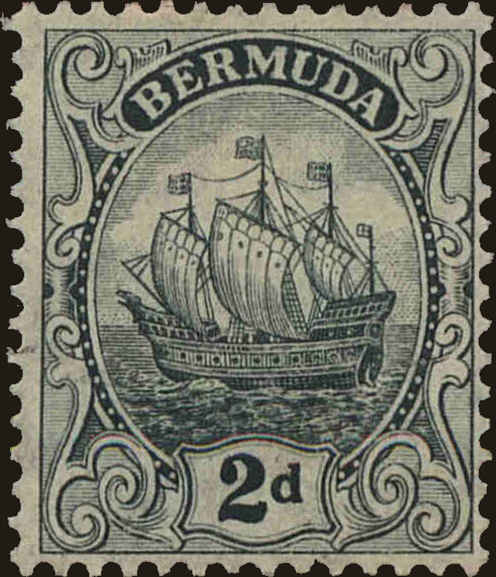 Front view of Bermuda 85 collectors stamp