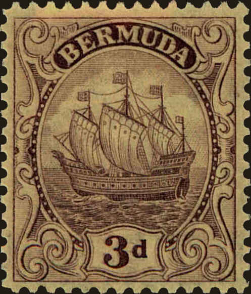 Front view of Bermuda 89 collectors stamp