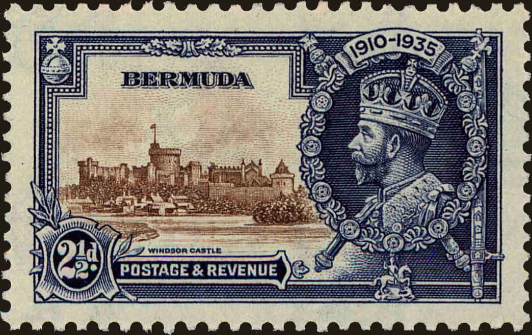 Front view of Bermuda 102 collectors stamp