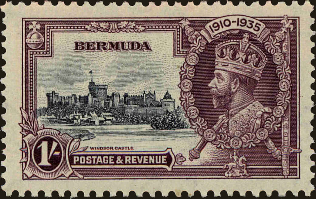 Front view of Bermuda 103 collectors stamp