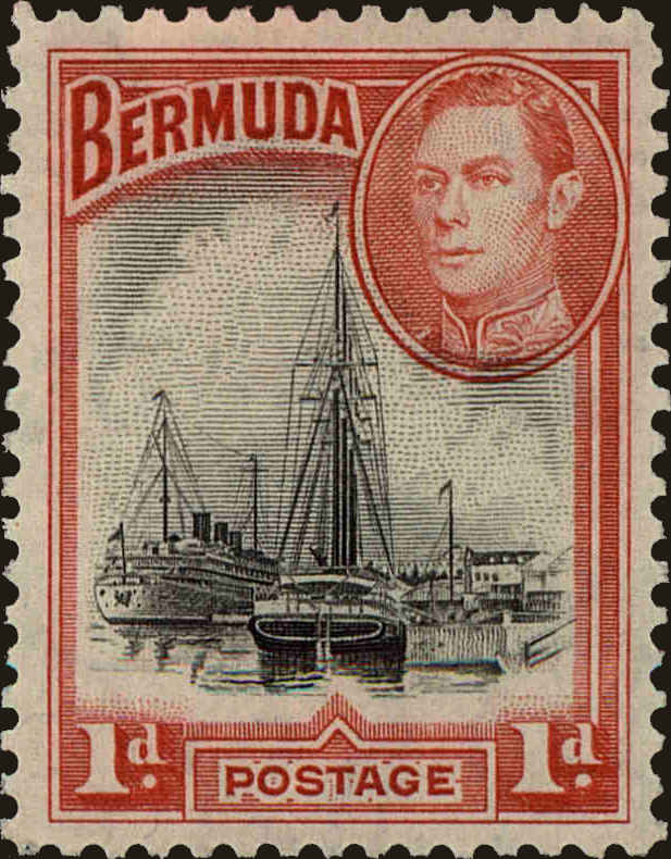 Front view of Bermuda 118 collectors stamp