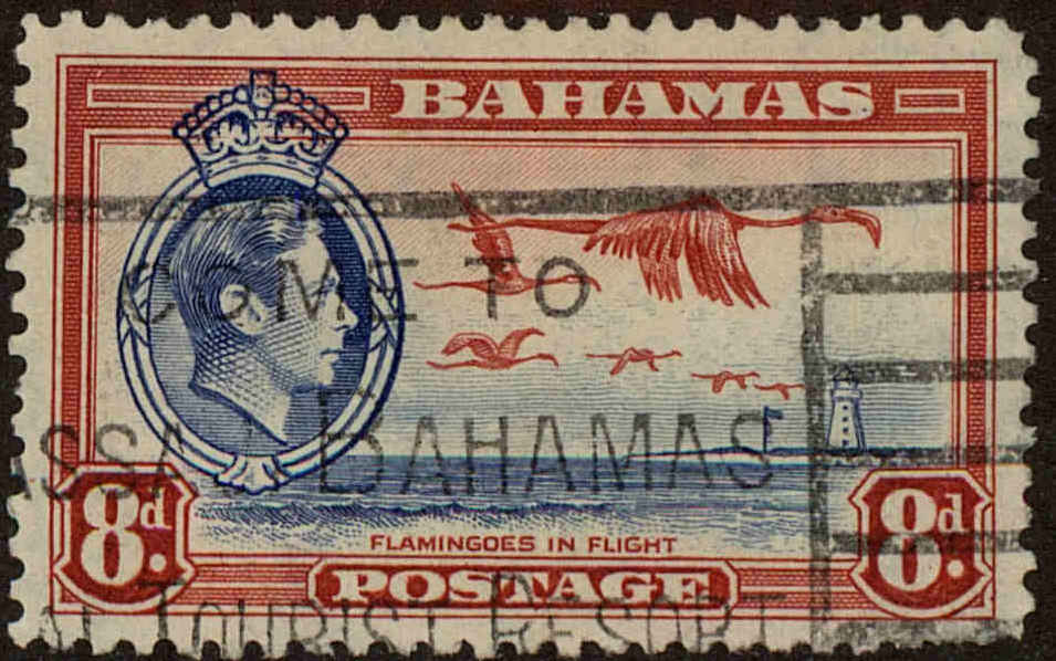 Front view of Bahamas 108 collectors stamp