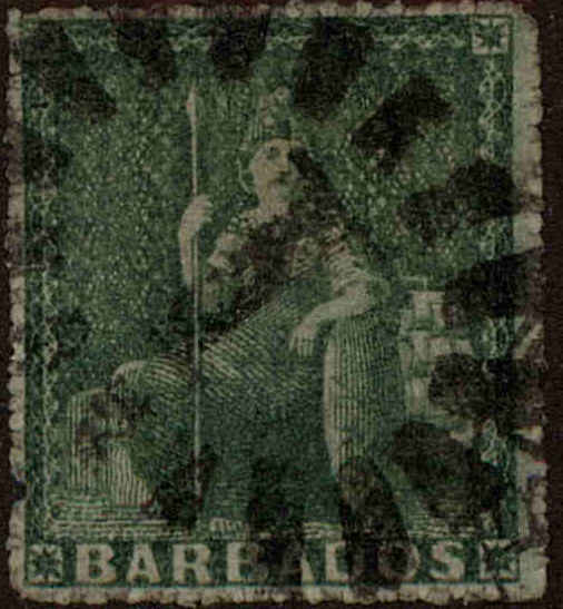 Front view of Barbados 15 collectors stamp