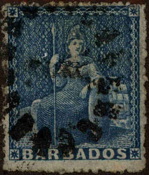 Front view of Barbados 25 collectors stamp
