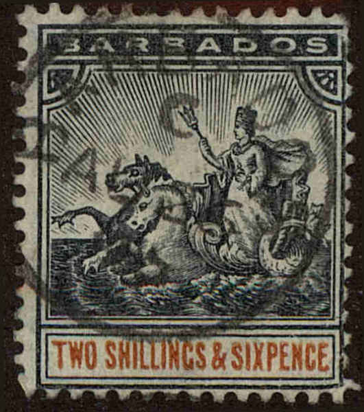 Front view of Barbados 79 collectors stamp