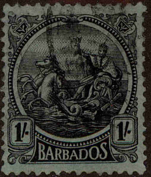 Front view of Barbados 164 collectors stamp