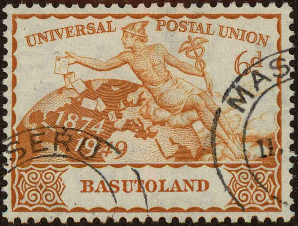 Front view of Basutoland 43 collectors stamp