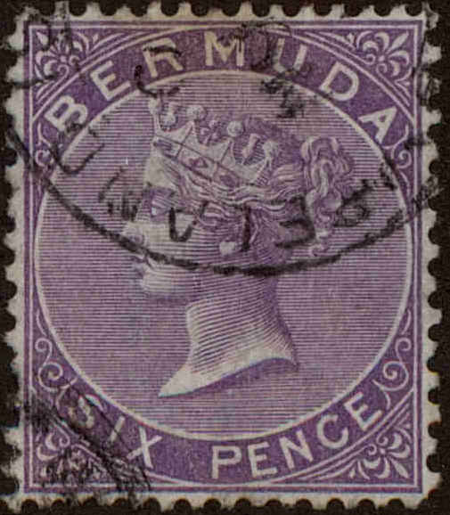 Front view of Bermuda 8 collectors stamp