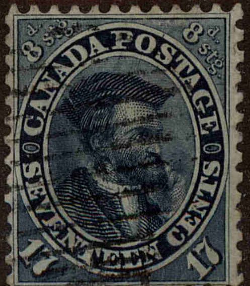 Front view of Canada 19 collectors stamp