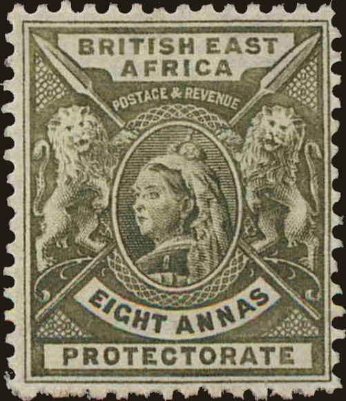 Front view of British East Africa 82 collectors stamp