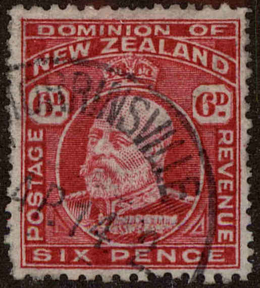 Front view of New Zealand 137 collectors stamp