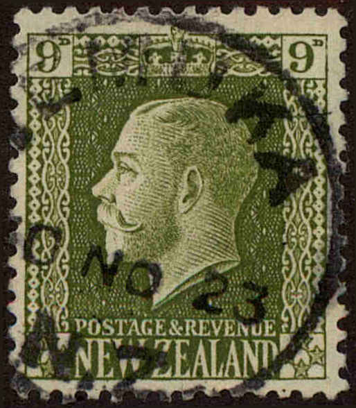 Front view of New Zealand 158 collectors stamp
