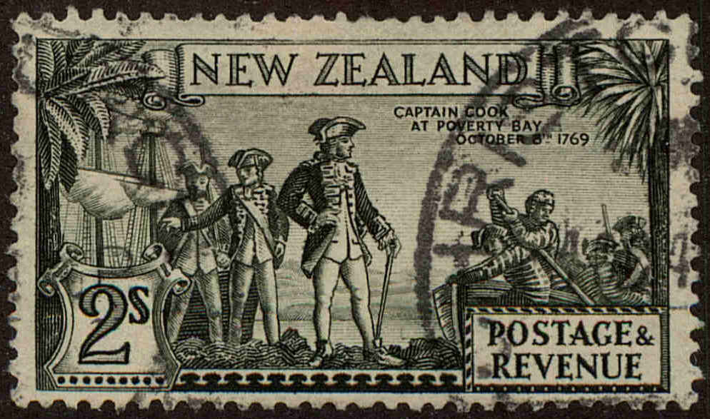 Front view of New Zealand 197 collectors stamp
