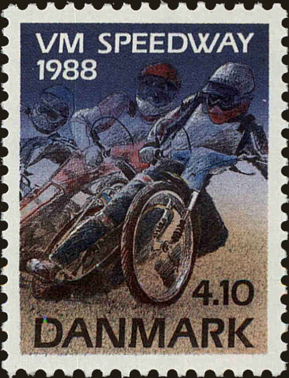 Front view of Denmark 856 collectors stamp
