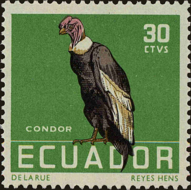 Front view of Ecuador 636 collectors stamp