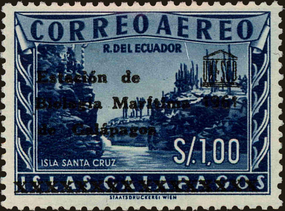 Front view of Ecuador C389 collectors stamp