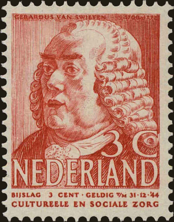 Front view of Netherlands B115 collectors stamp