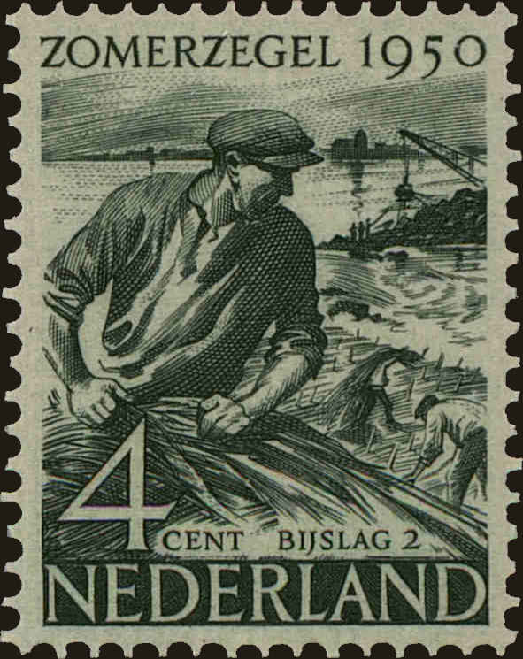 Front view of Netherlands B209 collectors stamp