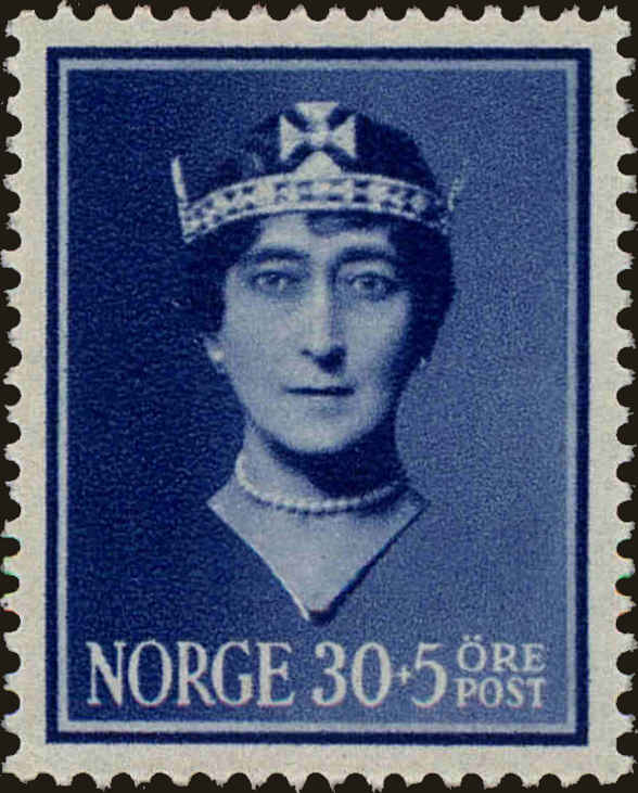 Front view of Norway B14 collectors stamp