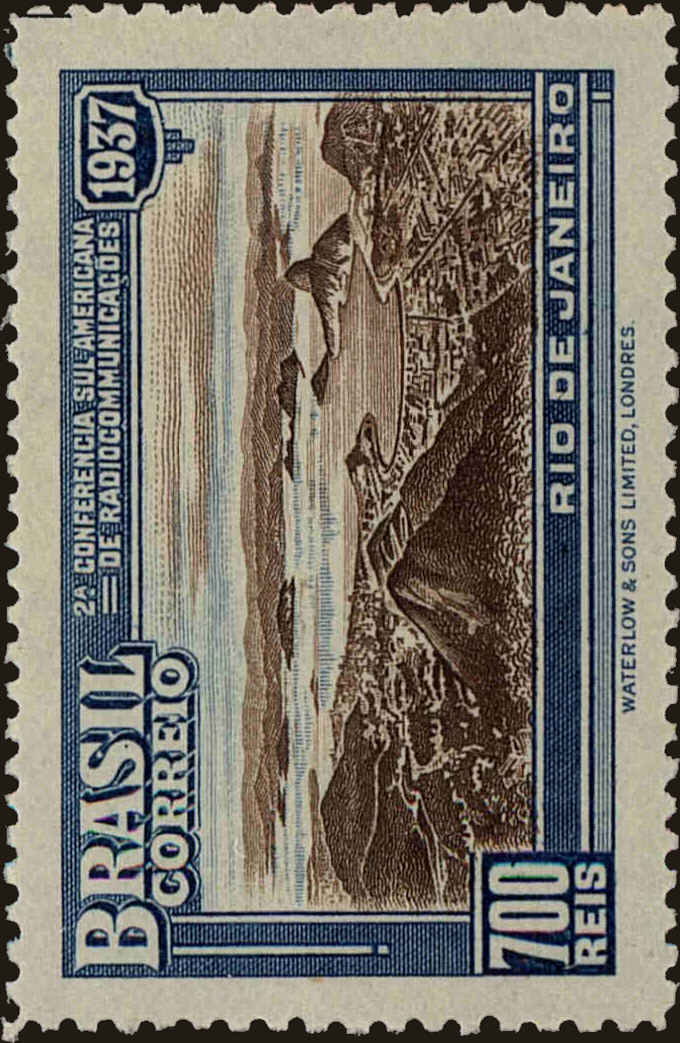 Front view of Brazil 444 collectors stamp