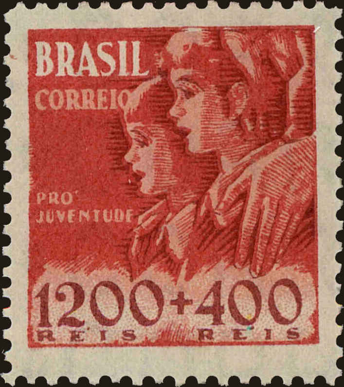 Front view of Brazil B11 collectors stamp