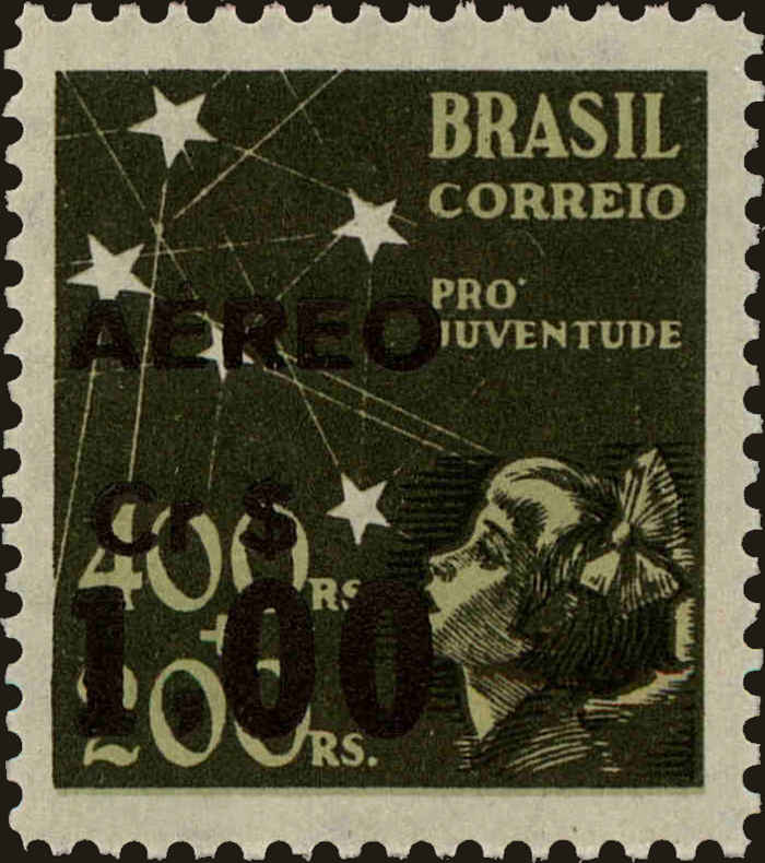 Front view of Brazil C58 collectors stamp