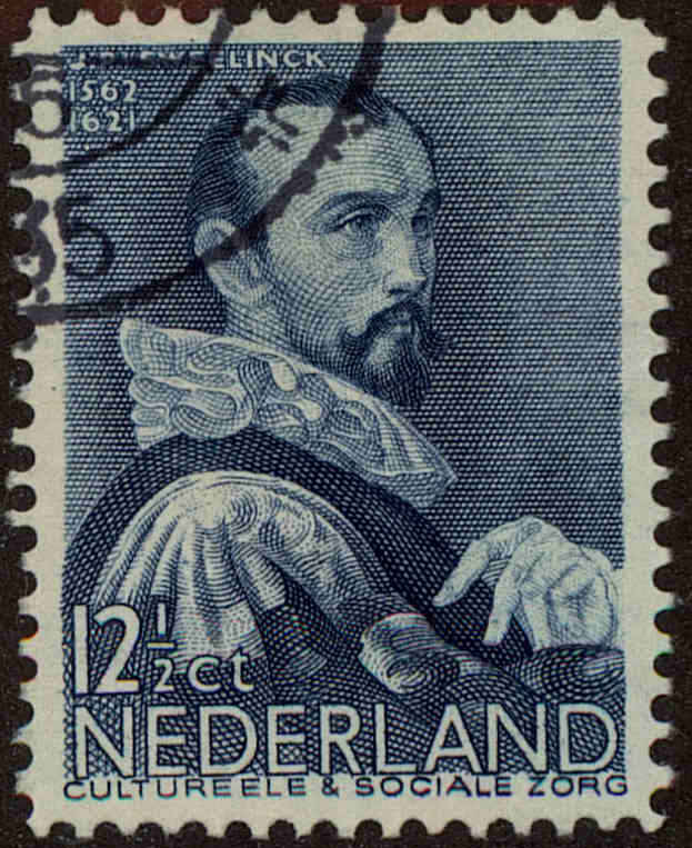 Front view of Netherlands B80 collectors stamp