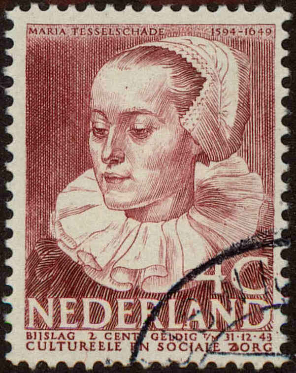 Front view of Netherlands B105 collectors stamp