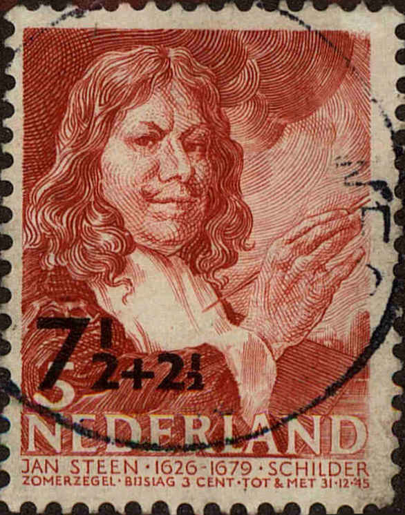 Front view of Netherlands B128 collectors stamp