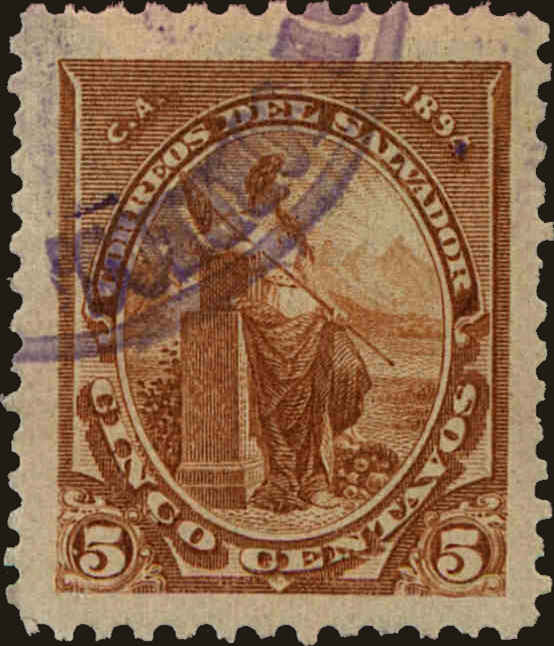 Front view of Salvador, El 94 collectors stamp