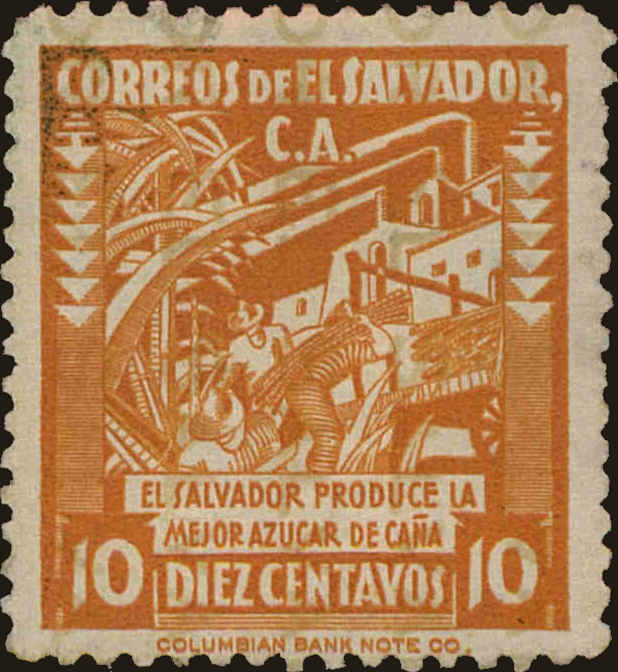 Front view of Salvador, El 564 collectors stamp