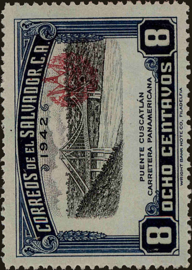 Front view of Salvador, El 589 collectors stamp