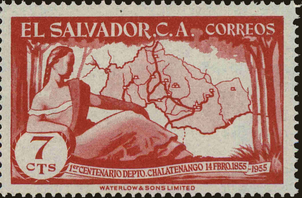 Front view of Salvador, El 683 collectors stamp