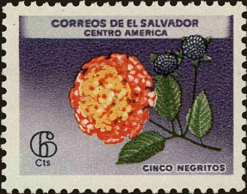 Front view of Salvador, El 753 collectors stamp