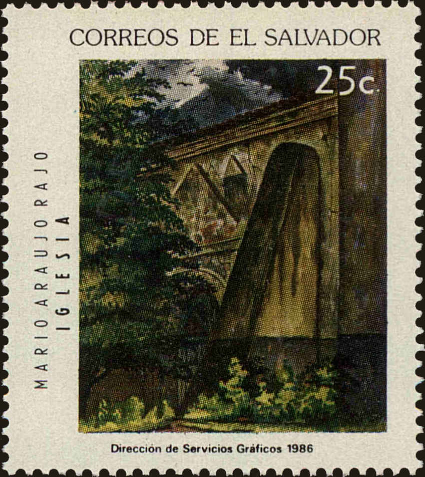 Front view of Salvador, El 1124 collectors stamp