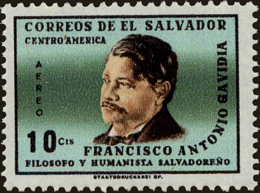 Front view of Salvador, El C224 collectors stamp