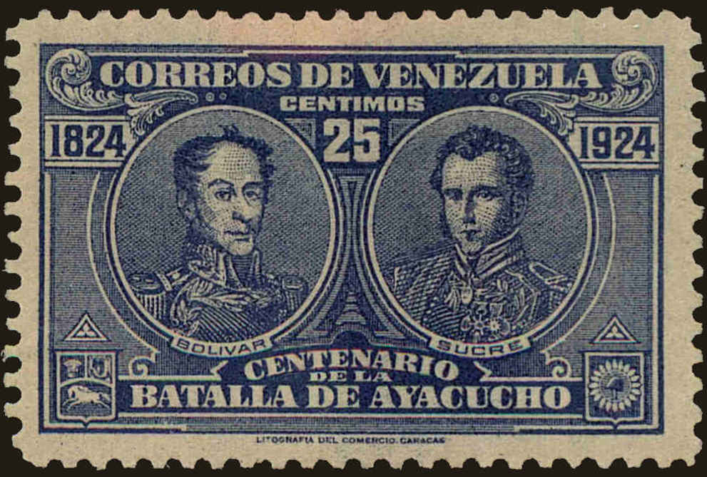 Front view of Venezuela 286 collectors stamp